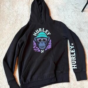 hurley hoodie black